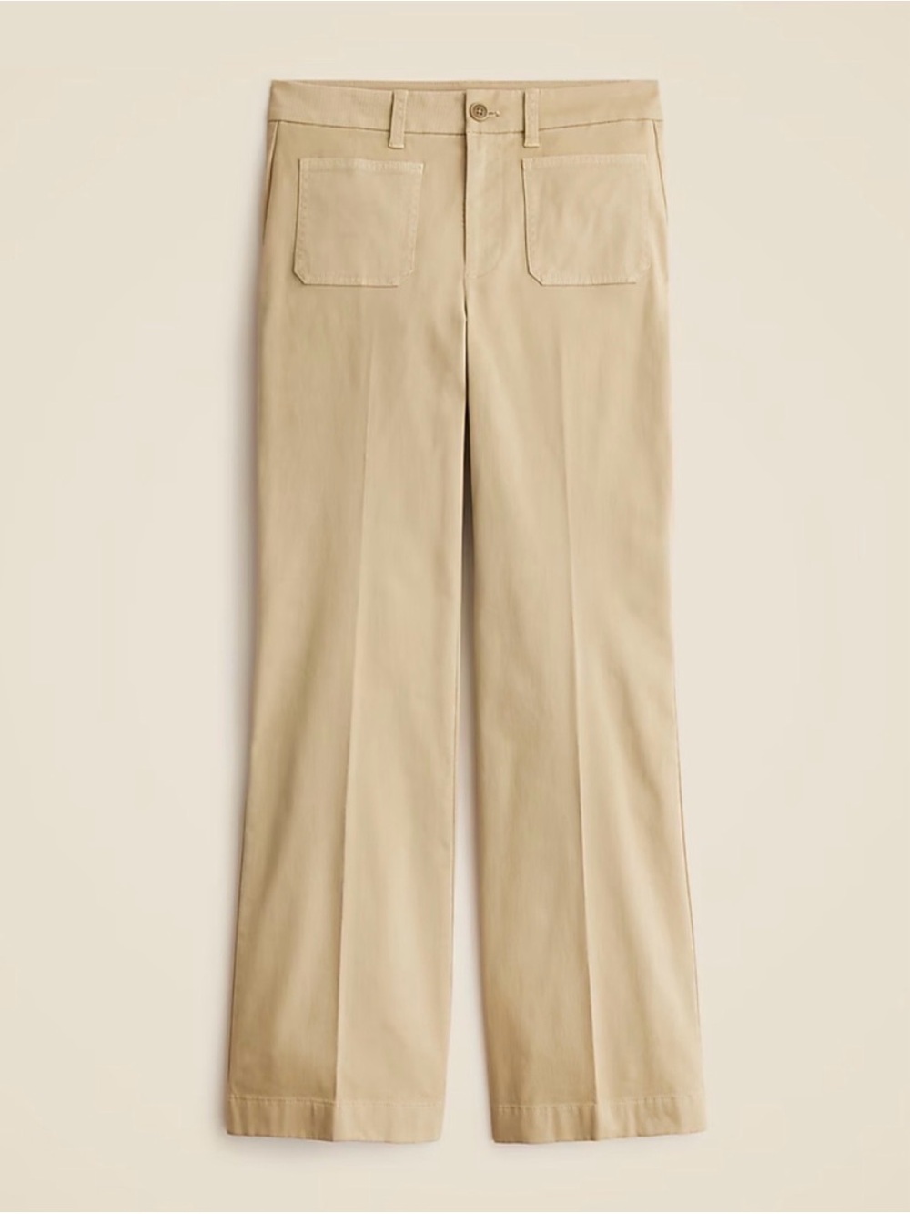 NWT J Crew Beige Charley kickout cropped pant in chino #JC23010